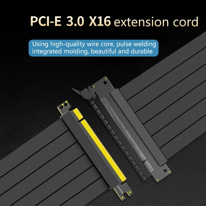 full speed 3 0 pcie x16 riser cable graphics card extension cable pci express riser shielded extender with antijam for gpu verti free global shipping