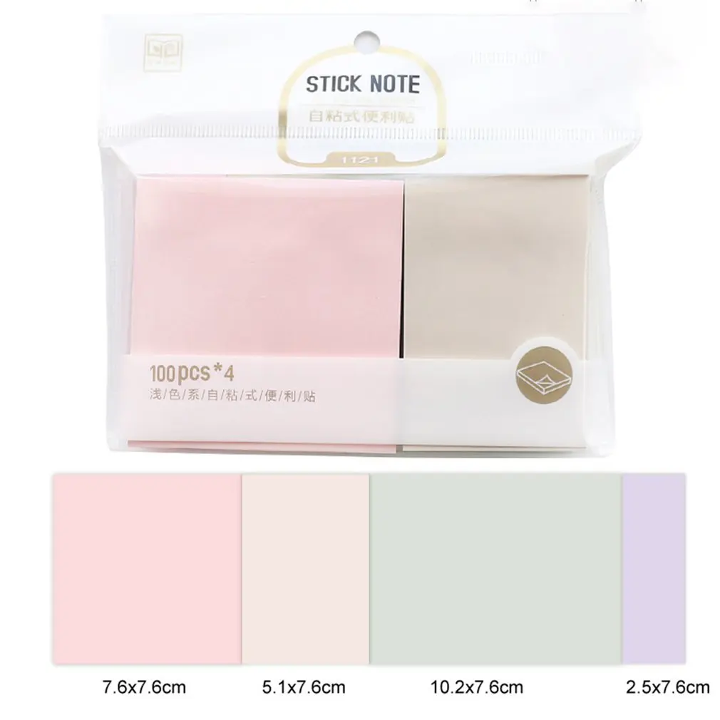 

Colorful Simple Gradient Color Self-adhesive Indexes Memo Pad Sticky Notes Bookmark School Office Supply