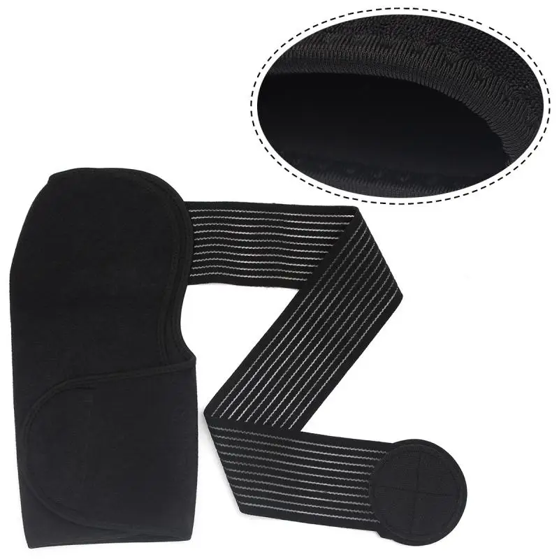 

Adjustable Breathable Gym Sports Care Single Shoulder Support Back Brace Guard Strap Wrap Belt Band Pads Black Bandage Equipment