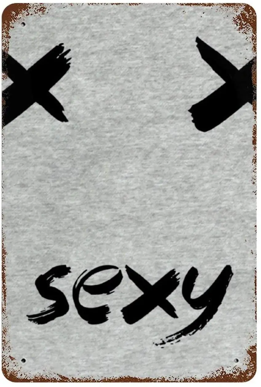 

Sexy XXX Vintage Metal Sign, Retro Tin Signs for Store, Bar, Home Decoration Retro Tin S30x30cm