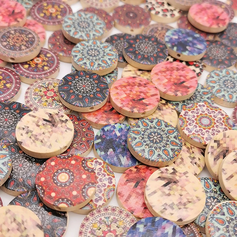 

Fkewyy Color Printing Wood Beads For Jewelry Making Supplies Natural Wood Teething Bead Wholesale Make Hair Earrings Accessories