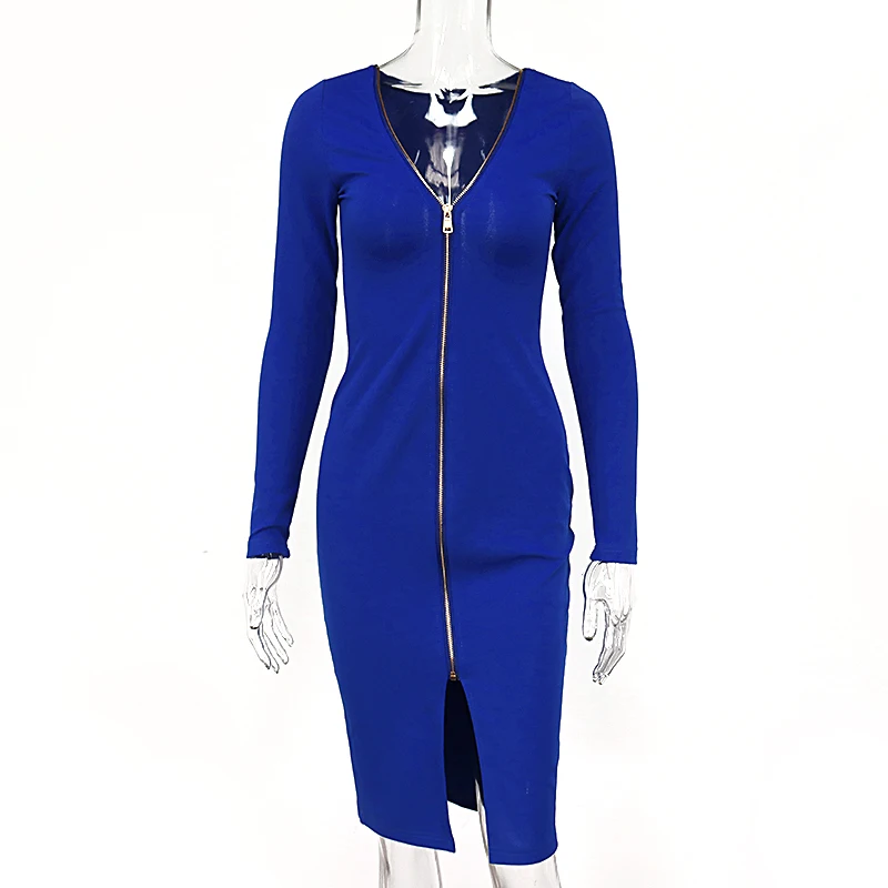 

Two ways to wear high street backless dress sexy women's long sleeve winter clothes of women elegant leisure dress