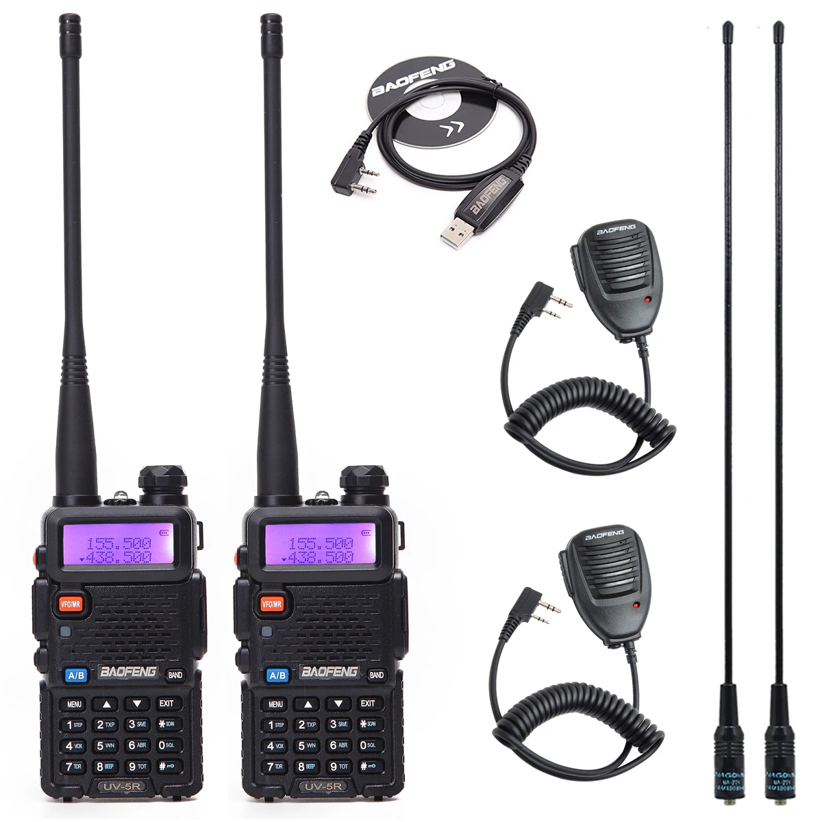 Портативная рация BaoFeng с двойным диапазоном VHF/UV 5R & 400 520 МГц портативное радио Baofeng