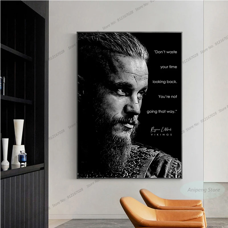 Постер легенды викингов короля Рагнара лотброка HD Печать на холсте Картина