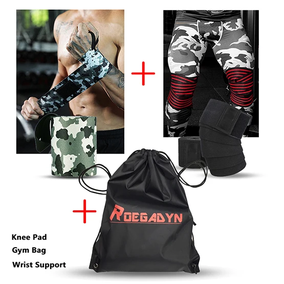 Set ROEGADYN, для взрослых, камуфляж, поддержка запястья, скоба, Кроссфит, напульсники, для мужчин, черный, спортивный, напульсник, для тенниса, для рук, защита запястья, пара - Цвет: Set