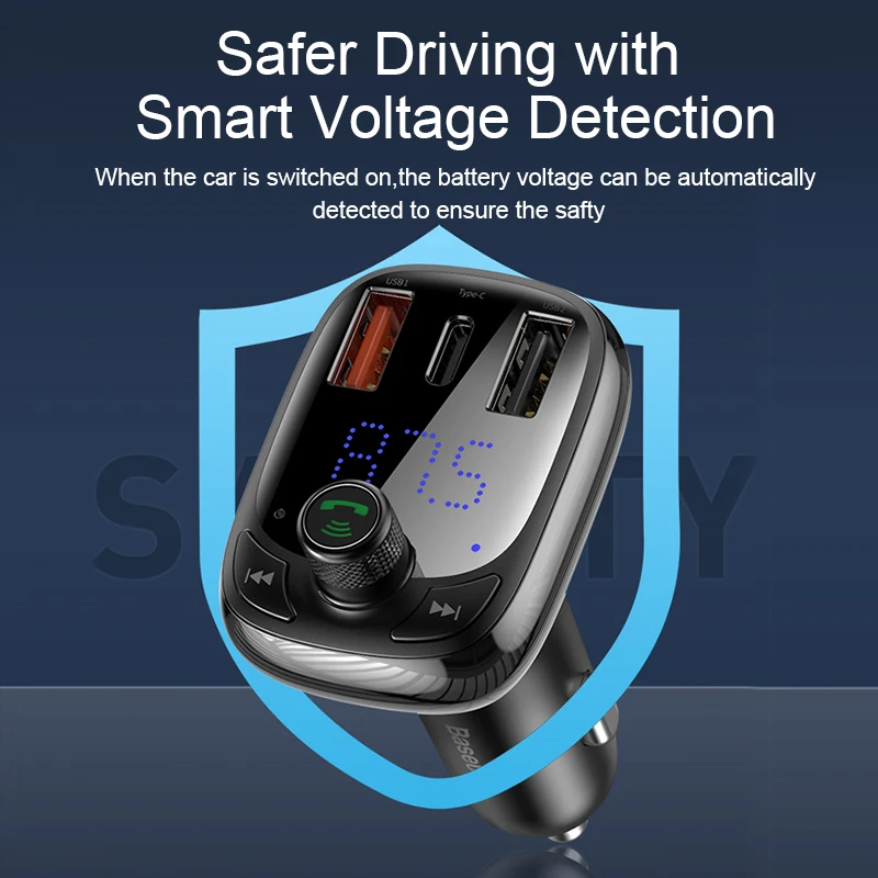 baseus fm transmitter bluetooth 5 0 handsfree car kit audio mp3 player with pps qc3 0 qc4 0 5a fast charger auto fm modulator free global shipping