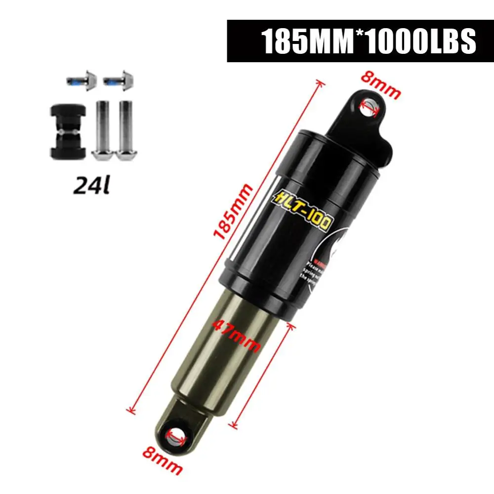 

HLT100 bicycle Rear shock absorber 125mm/150mm/165mm/185mm 750/850/1000LBS Oil Spring Shock for mtb mountain bicycle accessories