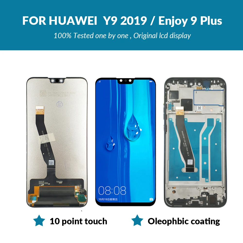 Черный ЖК экран для Huawei Y6 Y7 Prime Pro 2019 дисплей + сменный сенсорный Y9 Enjoy 9 Plus 2018