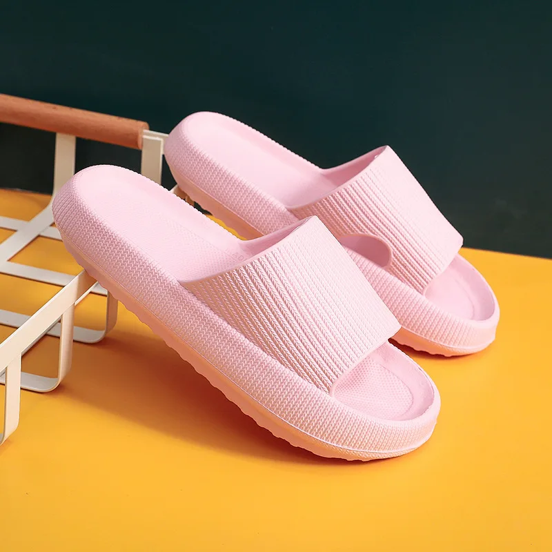 

2021 Flatform House Slippers Men Women Non-slip Summer Beach Sandals Bathroom Footwear Boys Girls Lovers Flip Flops