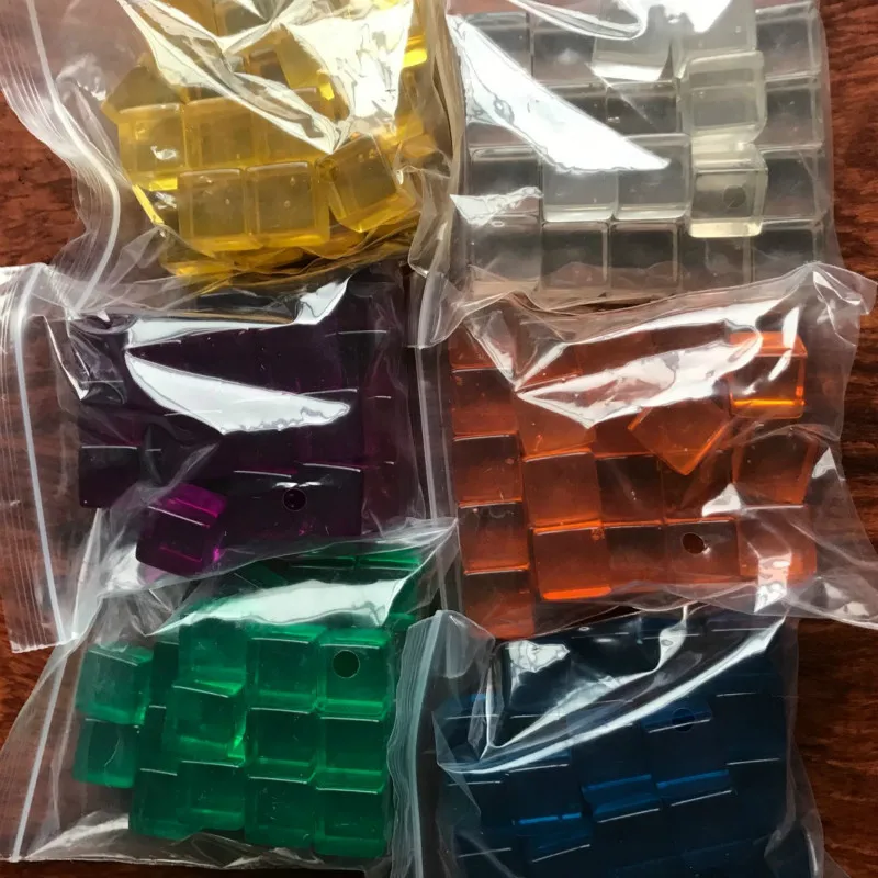 20 шт./компл. прозрачные квадратные Угловые пустые игральные кости шахматы