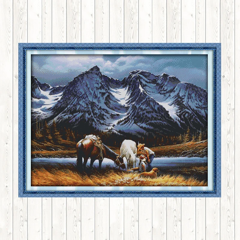 Набор для вышивки крестиком Млечный путь пейзаж наборы с несколькими картами 11ct