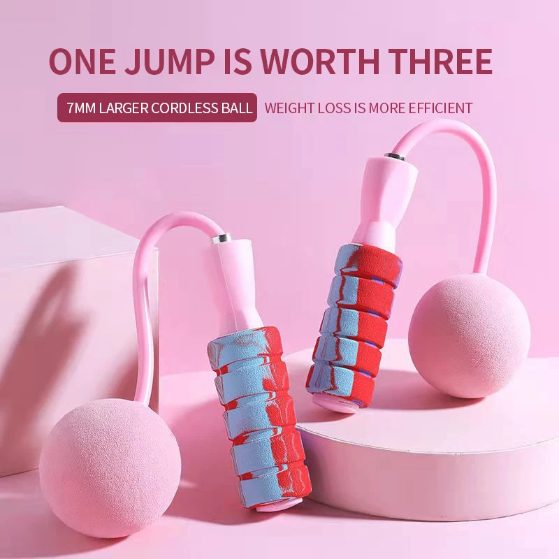 Professional Skipping Rope Cordless Weight-Bearing Ball Sports Fitness Women's Indoor Dual-Use Weight Loss Sports Fat Burning