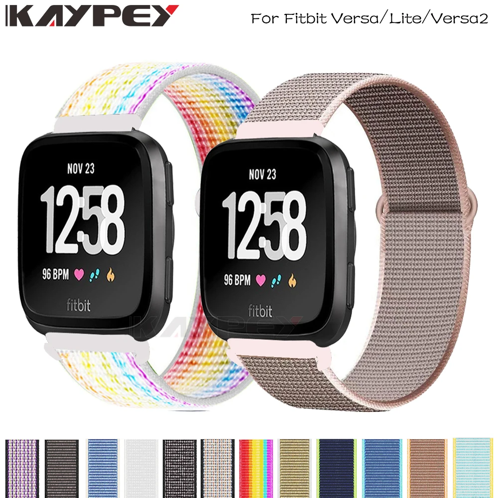 Тканый нейлоновый ремешок для Fitbit Versa/Lite/Versa2 умных часов сменный спортивный
