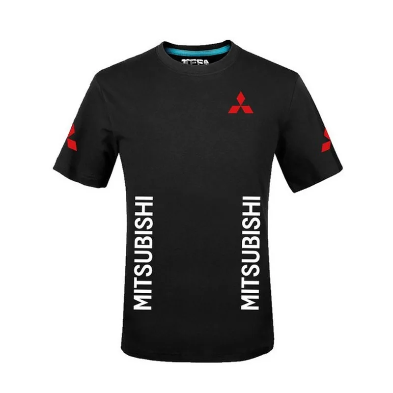 

2021 Fashion Womens Mens summer short Sleeve Mitsubishi logo T-Shirt For Male famale Cotton T Shirt Business Tees