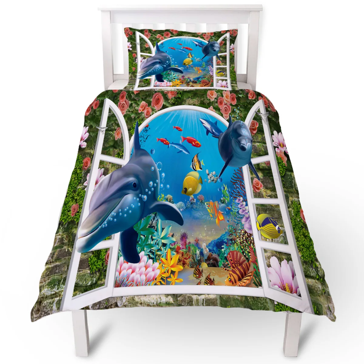 Комплект постельного белья из 2/3/4 предметов с рисунком оленя березы кленового