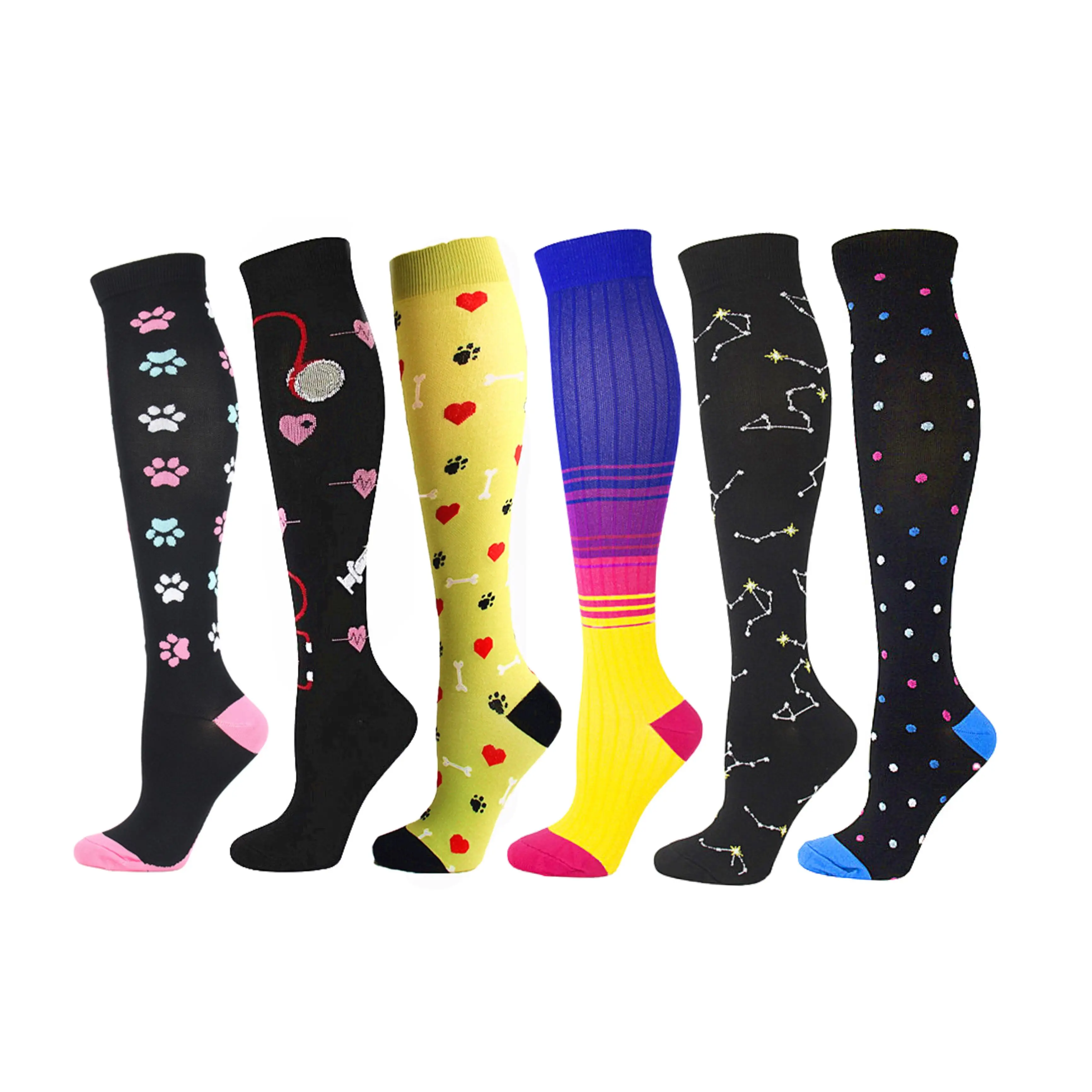 Men Women Compression Socks Best Athelete Football Stockings Anti-slip Golf Tube Socks Outdoor Running For Male business Travel