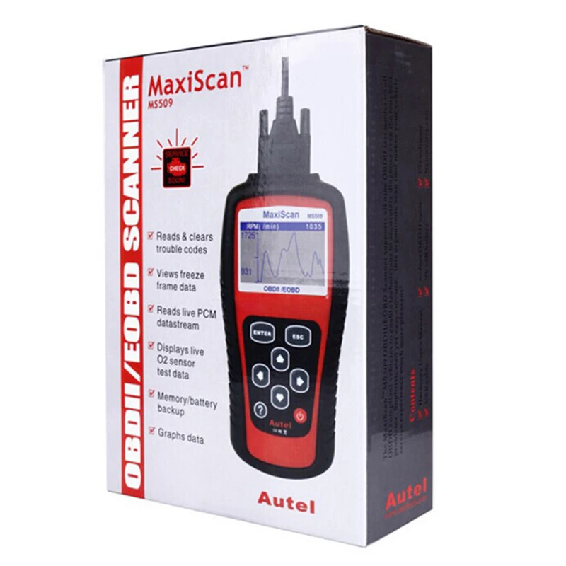 Autel Новый MS509 OBDII автомобильный OBD2 сканер Maxiscan Автомобильная диагностика
