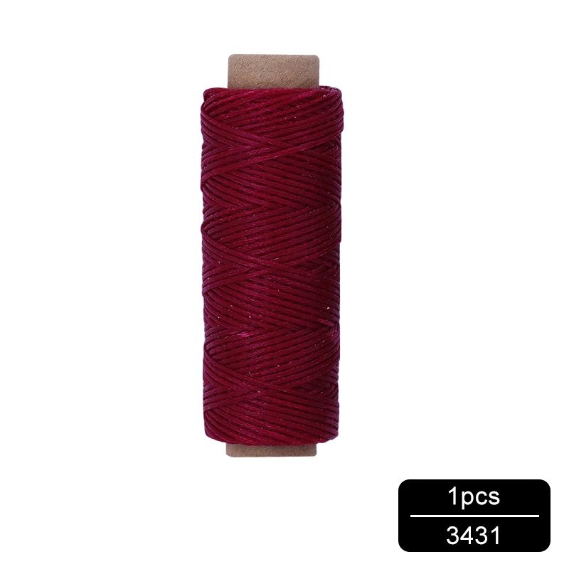 NO.3431 MIUSIE 1 шт. 50 м 150D 1 мм кожаный вощеный шнур для DIY инструмент для рукоделия ручная строчка плоская Вощеная швейная линия - Цвет: NO.3431