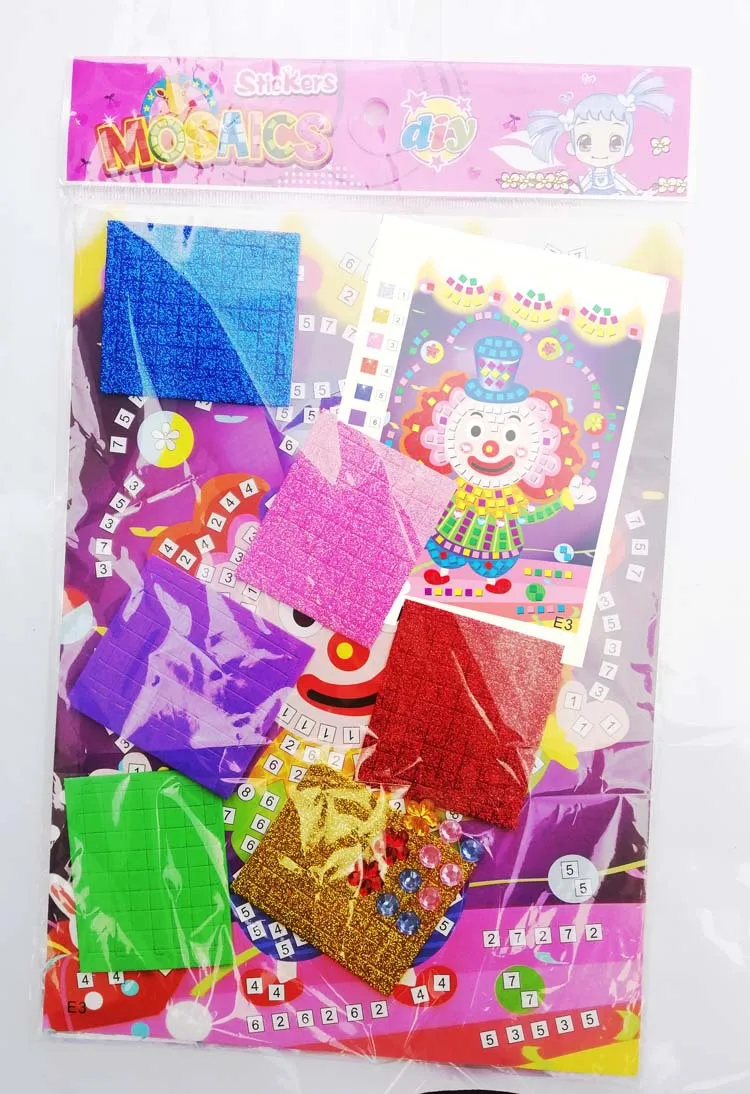 1 шт. 3D детская EVA клейкая мозаики головоломки DIY пены Ева стикеры ручной работы