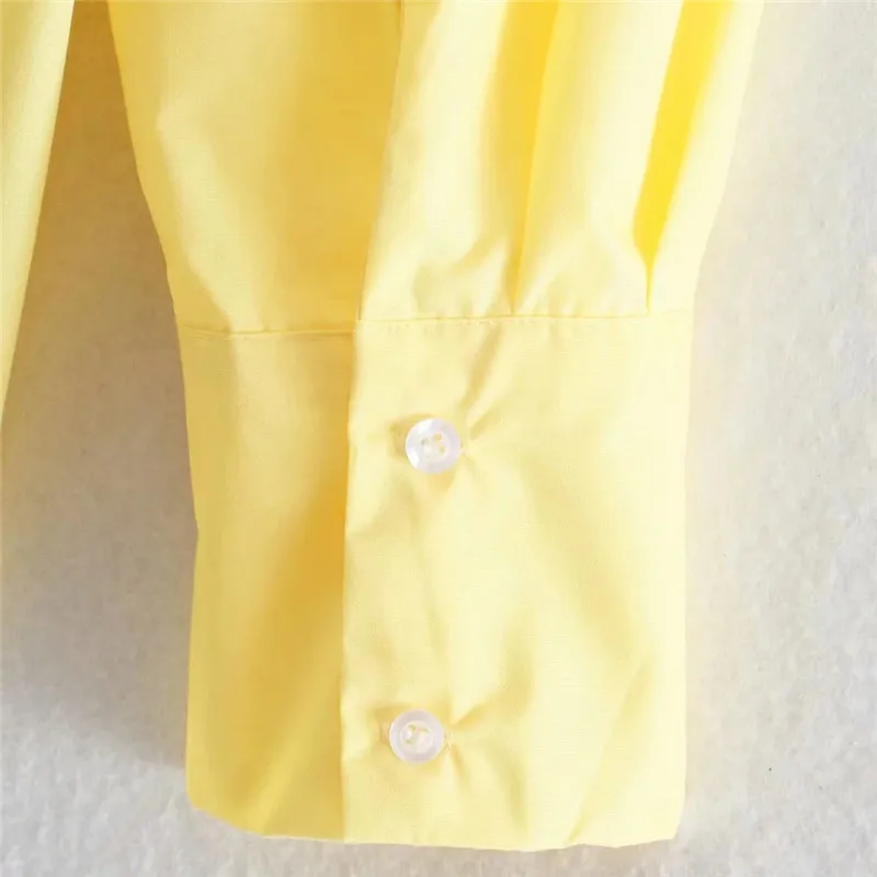 

Spring 2021 Top Woman Pink Button Up Shirts Women Casual Asymmetric Fashion Yellow Long Sleeve Office Female Casual Blouses