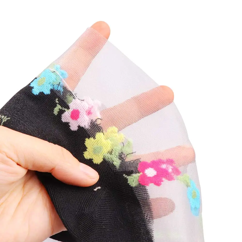 1 пара женские кружевные носки прозрачные эластичные сетчатые короткие тонкие с