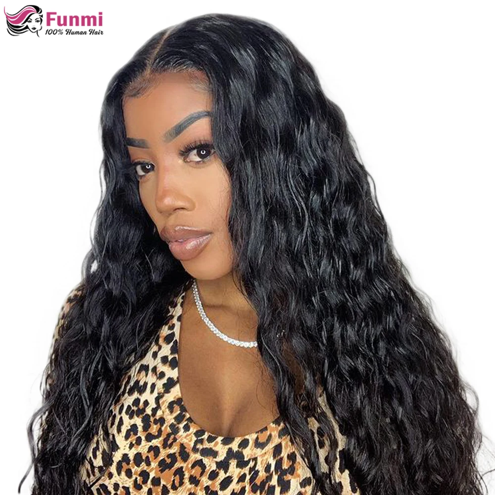 Water Wave Wig 13x4 Lace Front Human Hair Wigs Pre Plucked With Baby Hair 4x4 Lace Closure Wig Remy Hair Wigs For Black Women