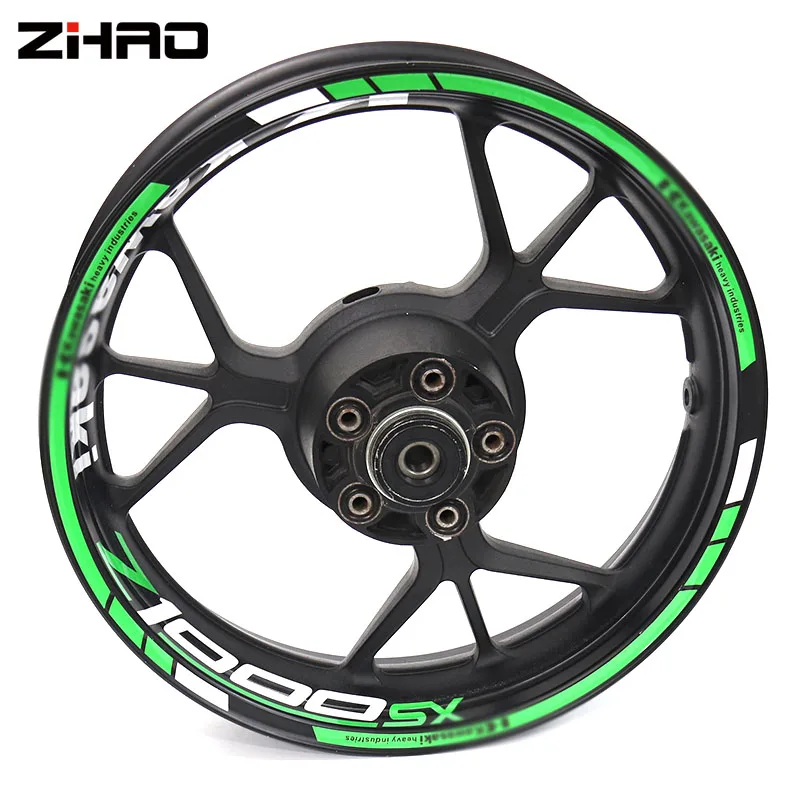 

For Kawasaki z1000sx Z1000SX Motorcycle Reflective Wheel Rim Stripe Decal Sticker Front Rear Decal Full Set