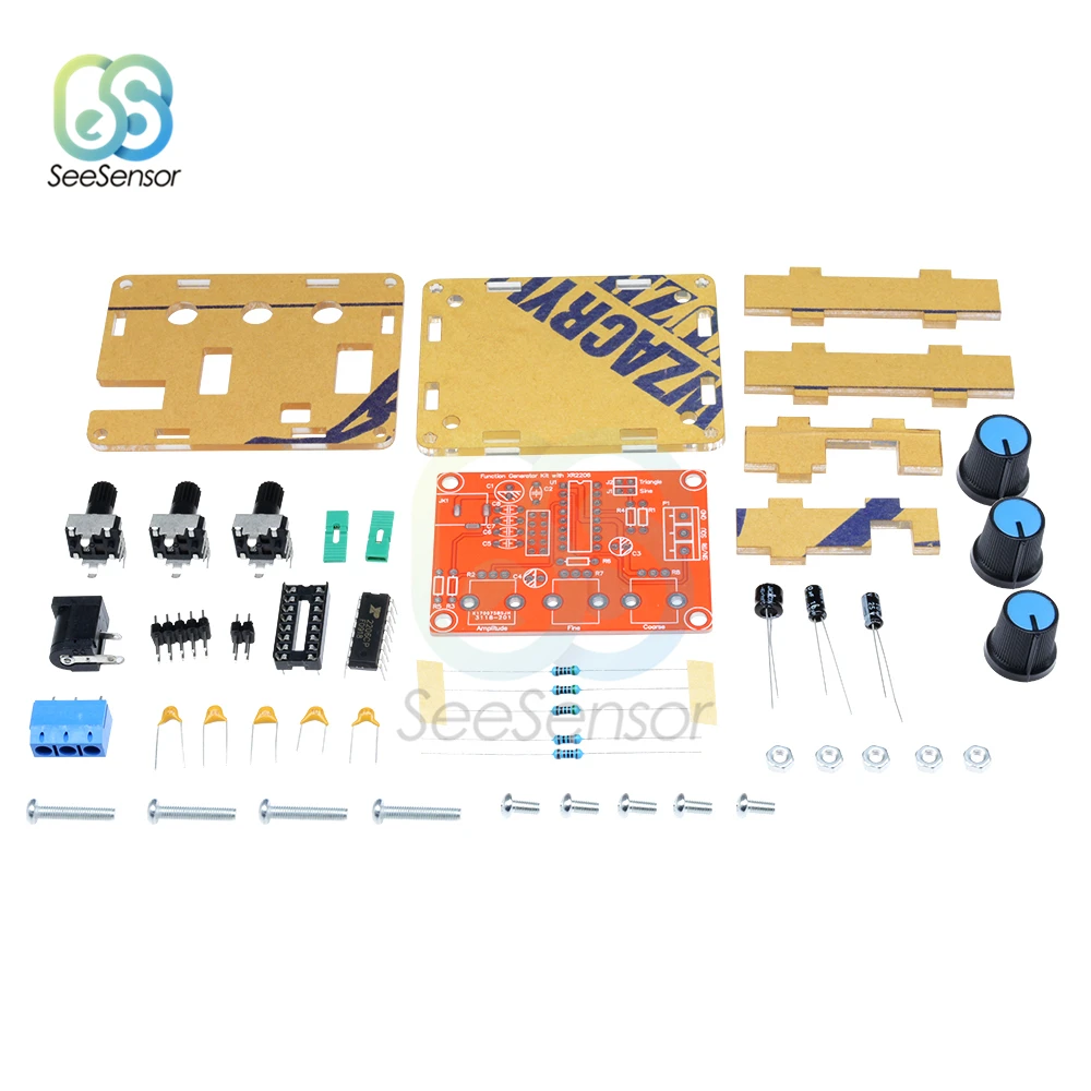 XR2206 Функция сигнала Генератор набор для домашнего мастера Синусоидальная/Треугольники/квадратный Выход 1 Гц-1 МГц генератор сигналов Регулируемая частота амплитуда