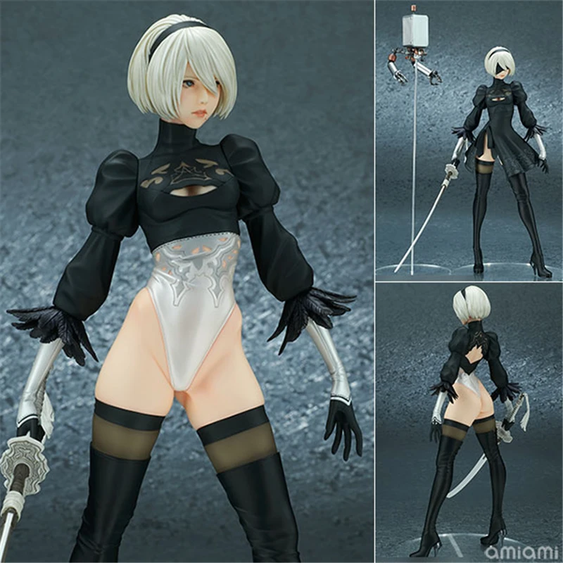 Anime NieR Automata YoRHa No.2 тип B 2B с POD DX Ver. ПВХ экшн-Фигурка Статуя Коллекционная модель игрушки куклы Подарки