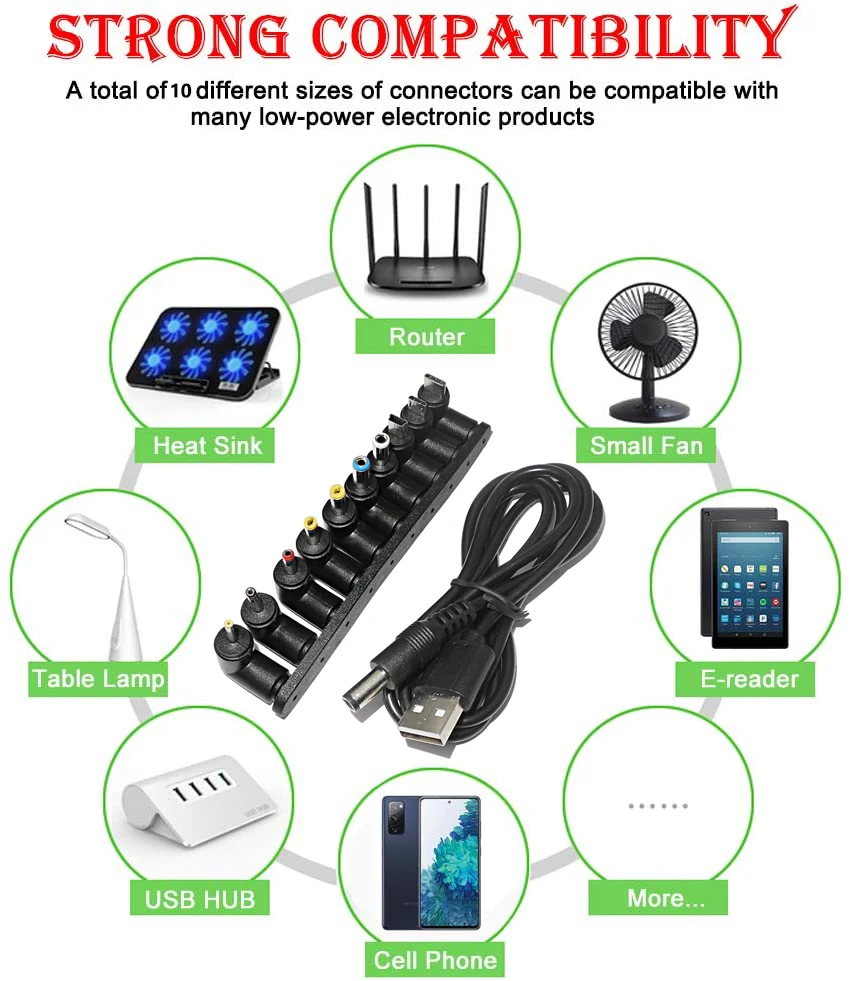 Кабель питания USB/DC универсальный зарядный кабель шнур 5 5x2 1 мм разъем постоянного