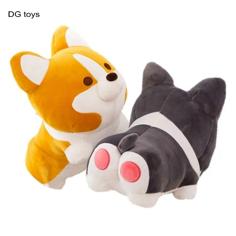 Мягкая милая игрушка плюшевые мультяшные животные Корги из Японии, плюшевая собака Шиба Ину, куклы объятий, наполненные розовые жопки, смешная подушка для детского подарка.