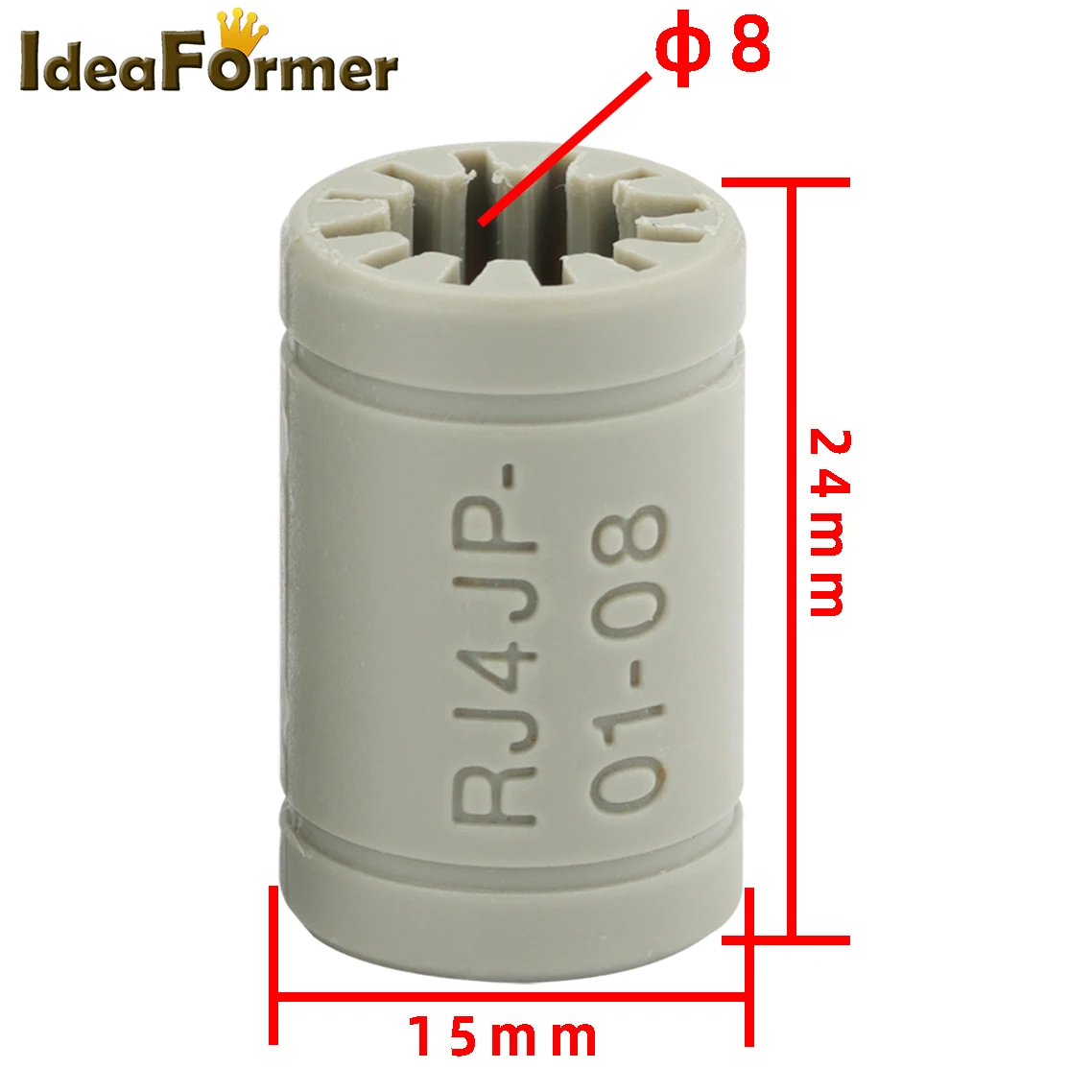 Пластик RJ4JP-01-08/RJ4JP-01-10 Igus Drylin твердого полимера LM8UU LM10UU линейный подшипник