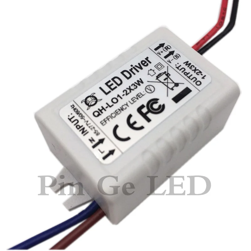 10 шт. постоянный ток LED драйвер 1-2x3W 600мА 3-7В 3В 6В 3 6 Вт внешний светильник COB источник питания освещения трансформатор включен.