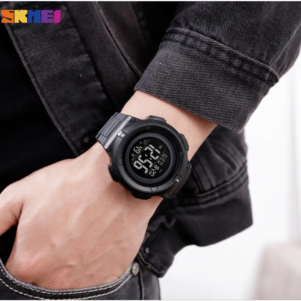 Часы наручные SKMEI мужские электронные водостойкие со светодиодный светильник