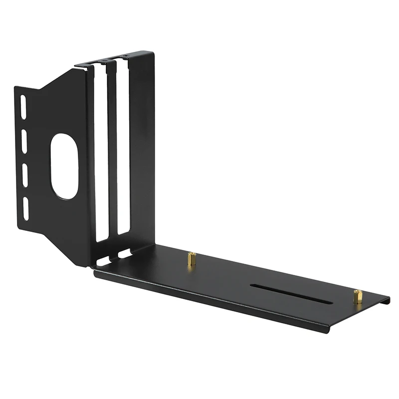 Черный вертикальный кронштейн для видеокарты PCIe x16 держатель GPU + белый