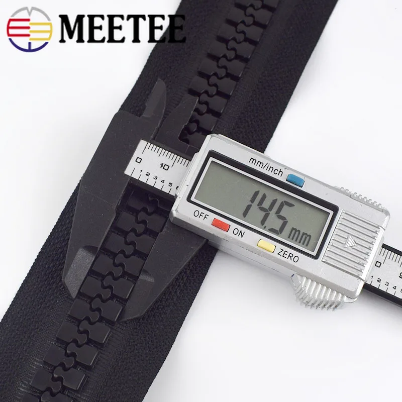 Застежка молния из смолы Meetee 20 #50/100 см + 1 слайдер с открытым концом двухсторонняя