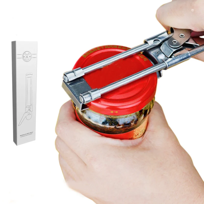 

2020 New Adjustable Stainless Steel Can Opener handheld Manual Can Opener Side Cut Manual Jar Opener for Home Hotel Bar