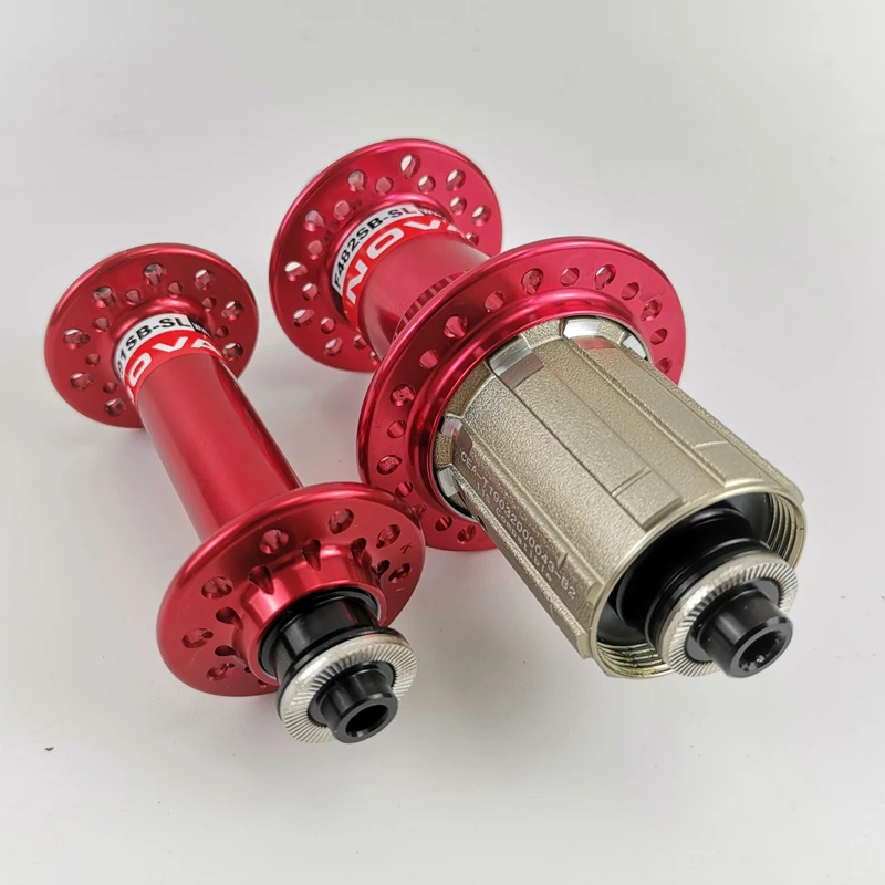 Передние 100 мм задние 130 черные/красные Shiman/campy 9/10/11s 20/24H|novatec a291sb|hub frontlight hub |