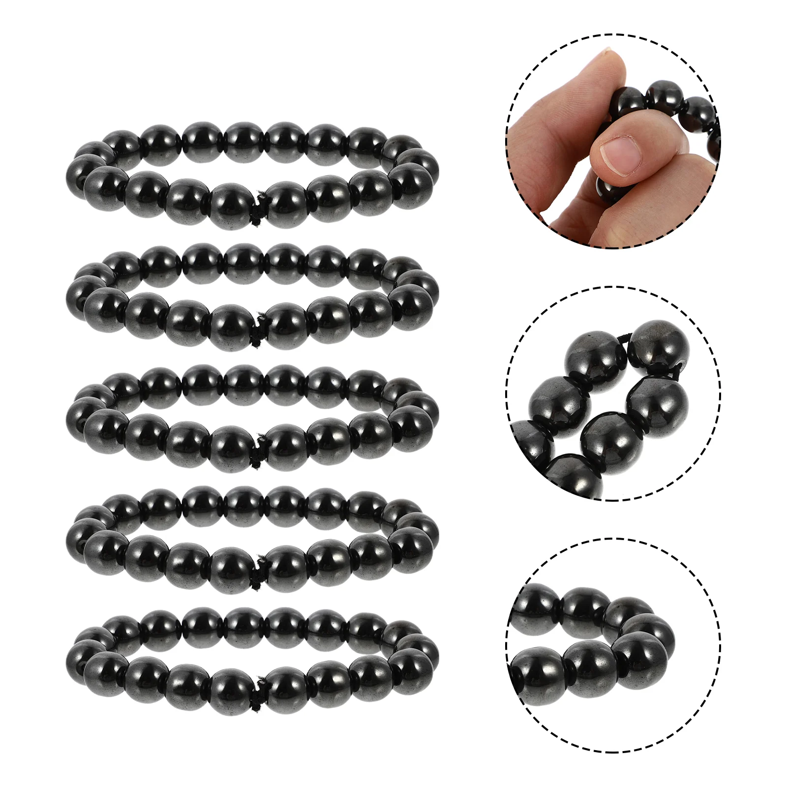 

5pcs Chic Bracelets Creative Hand Bracelets Decors Jewelry Gifts (Black)