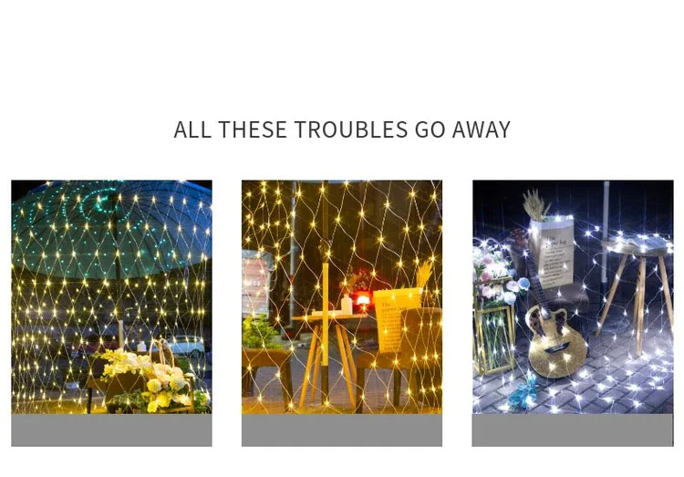 

LED Fishing Net Mesh Fairy String Light Curtain Christmas Fairy Light Wedding Party Holiday Garland Light Garden Decoration