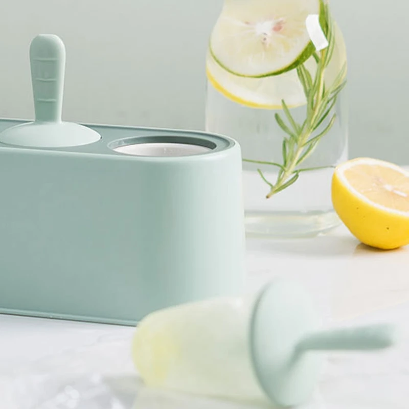 

2 Pcs Silicone Ice Cream Mold,Homemade Ice Pops Making Box,Ice Cream Tools