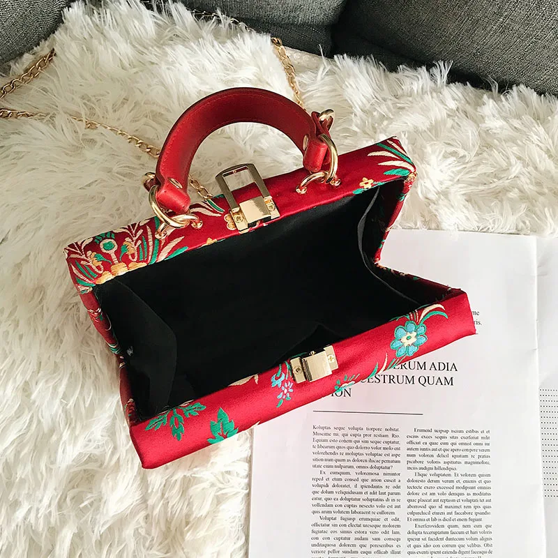 2020 женский вечерний клатч в стиле ретро с цветами красные свадебные/вечерние