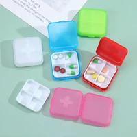 1pc travel portable 4 grids pill cases drug tablet medicine storage holder splitter case storage organizer container case