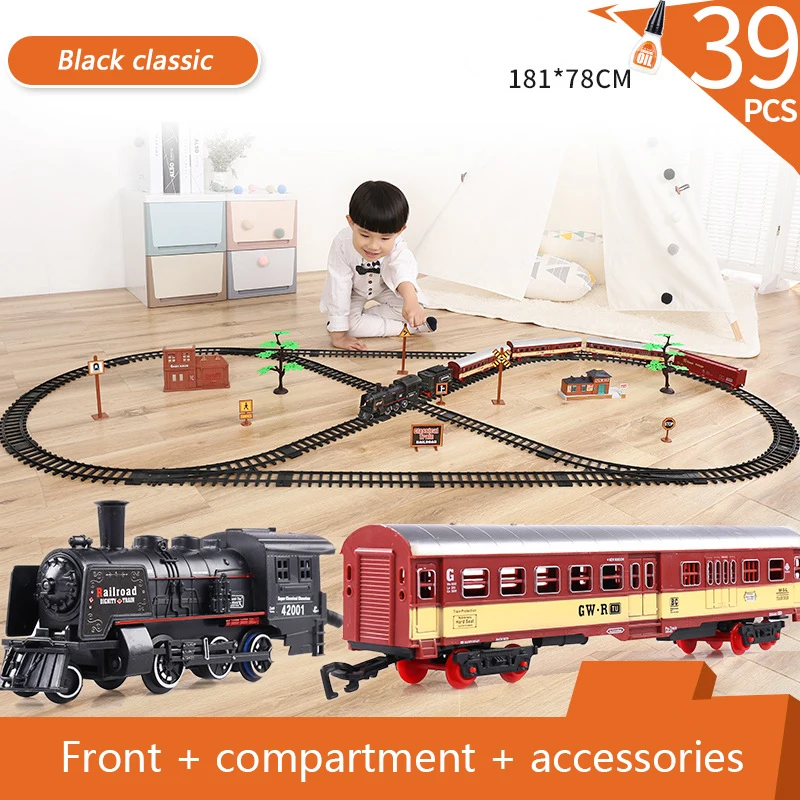 Моделирование электричка трек классической модели автомобиля игрушки