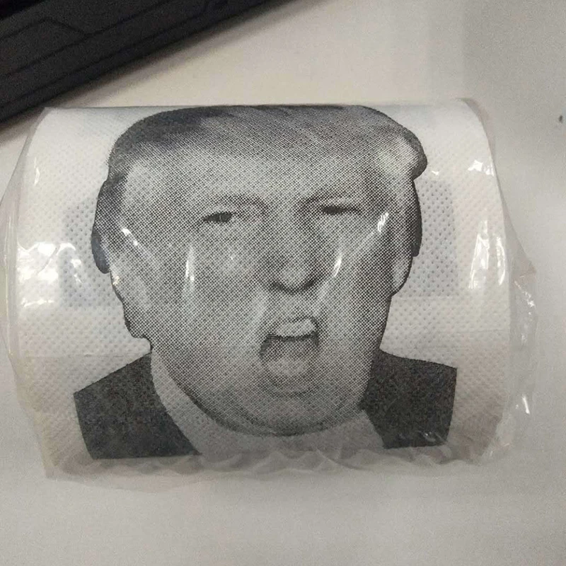 1 рулон хит президент Дональд Трамп смешные туалетные бумаги забавные новинка