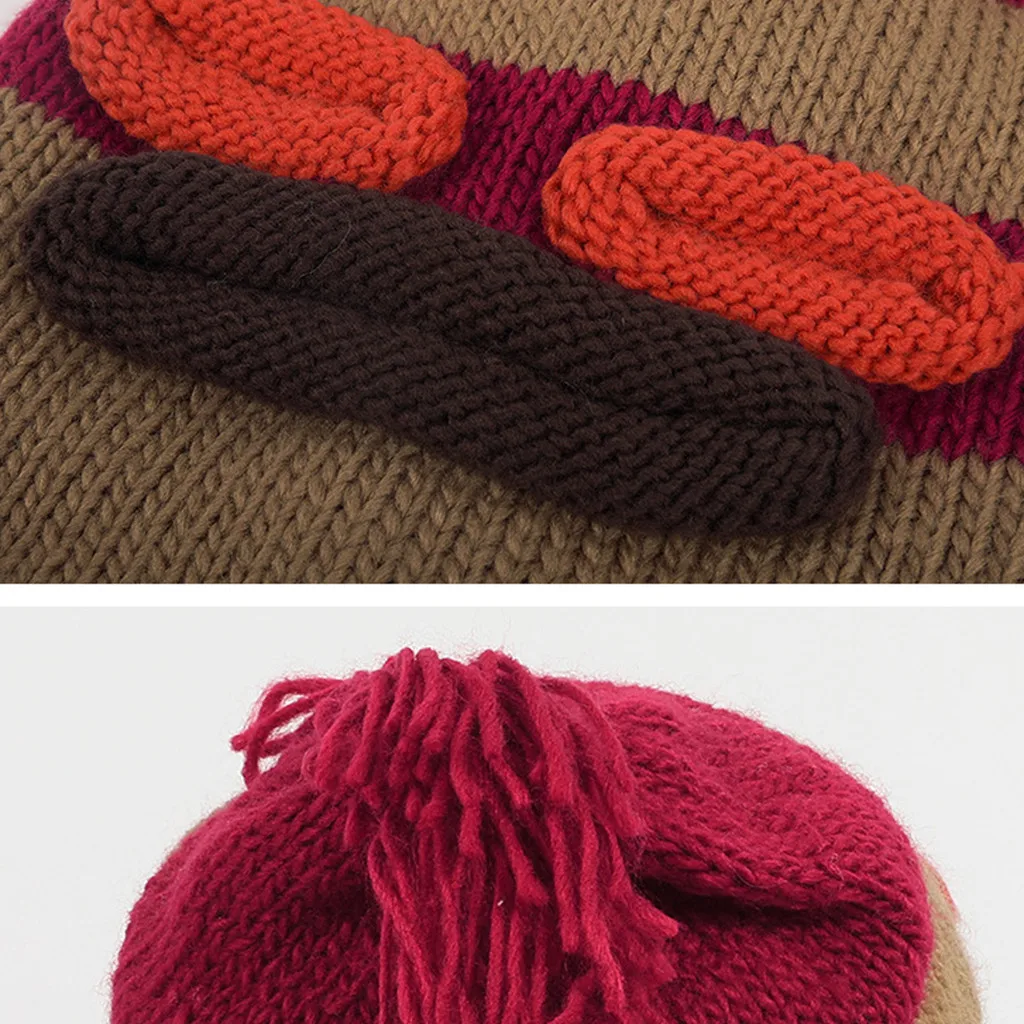 Новые модные женские зимние головные уборы повседневные вязаные шапки ручной