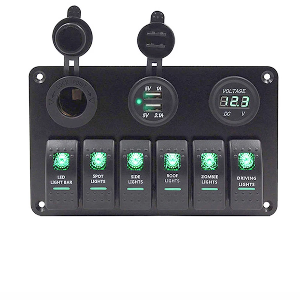 For Car SUV Marine RV Truck Camper Boat LED light 12V~24V Waterproof ON-OFF Toggle Switch Panel | Автомобили и мотоциклы