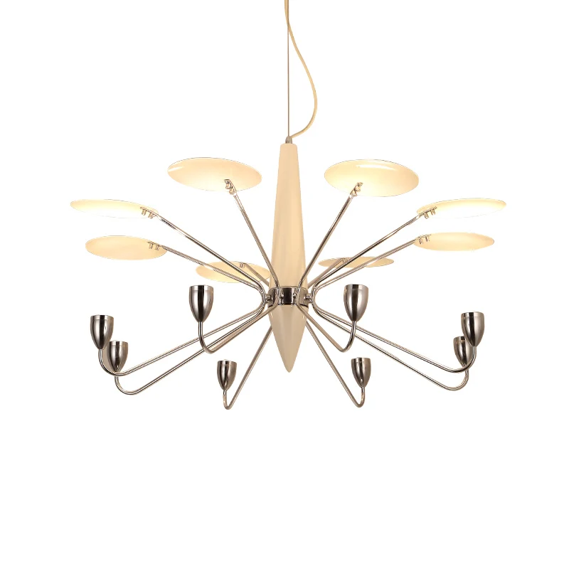 

Simple post-modern wrought iron chandelier living room bedroom study restaurant studio personality LED branch chandelier