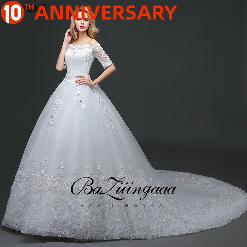 OllyMurs простое свадебное платье с кружевным рукавом и открытыми плечами подходит