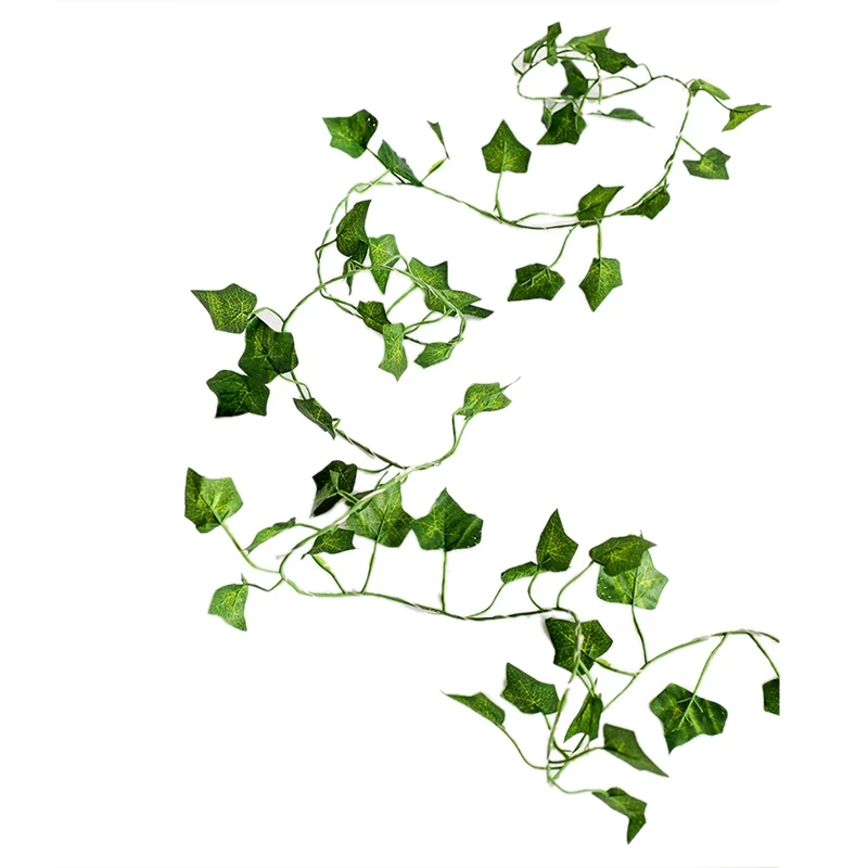 2 метра 20 светодиодов зеленые кленовые листья ротанга гирлянда струнный